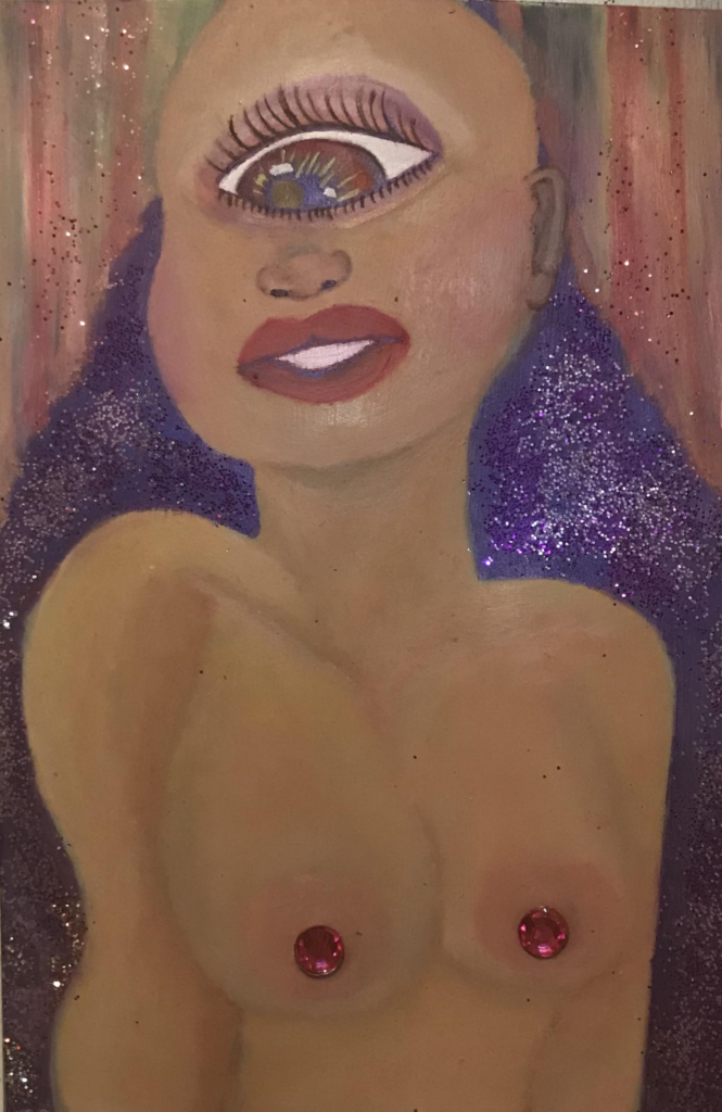 Sirius  Oil Paint on Clear Mylar 2019
