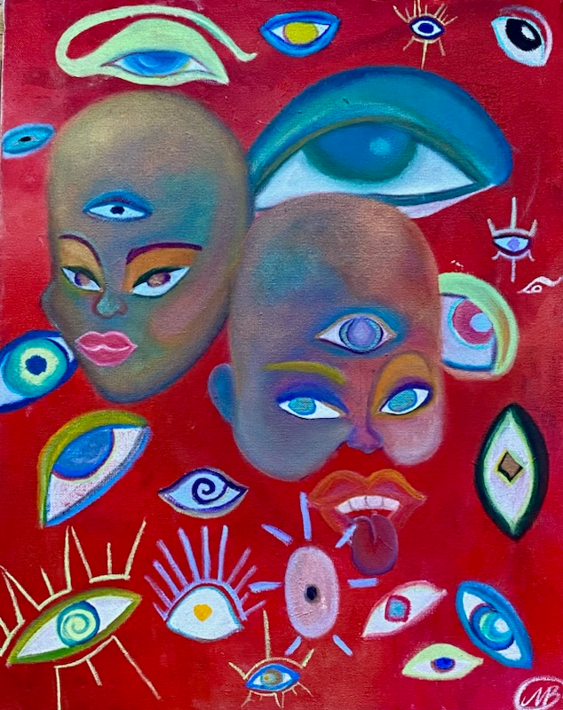 Their Eyes are always Judging Oil Paint on Canvas 2021