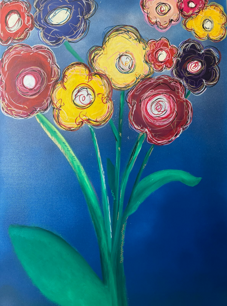 Radical Flowers Oil Paint on Canvas (Level 3 Artist Canvas) 2024