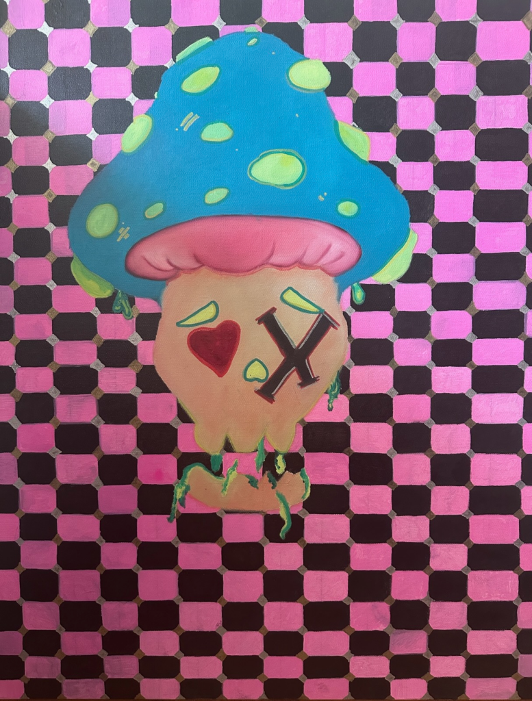 Shrooms Mixed Media Level 3 Artist Canvas