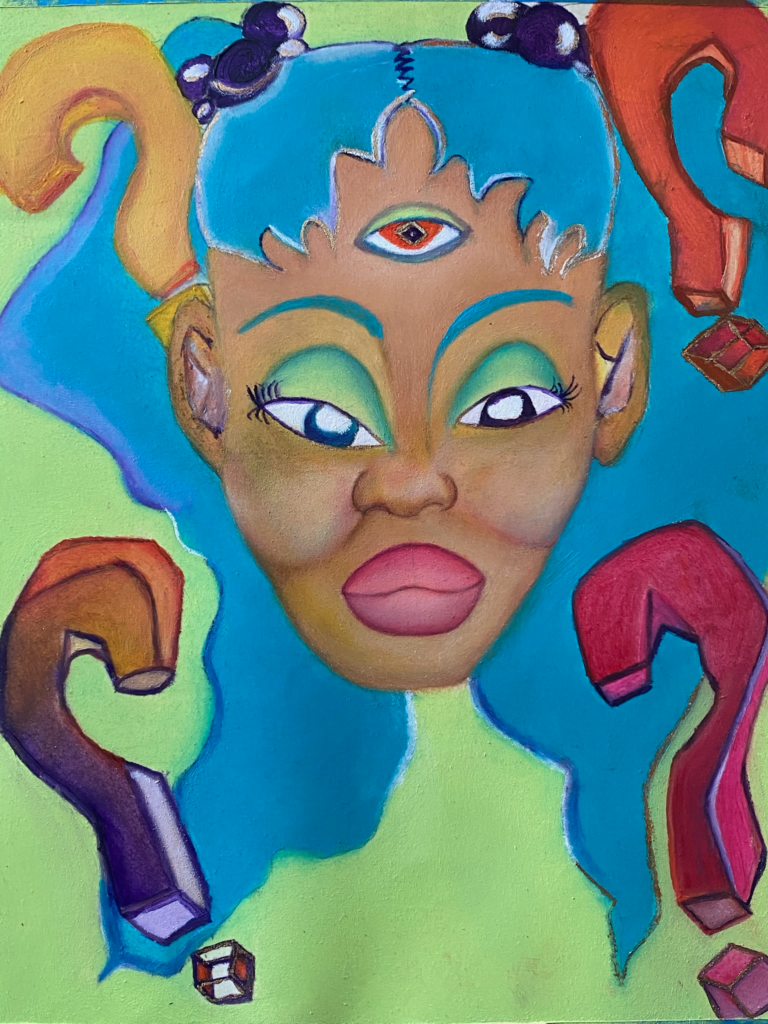 Untitled Oil Paint on Shellacked Watercolor Paper 2021